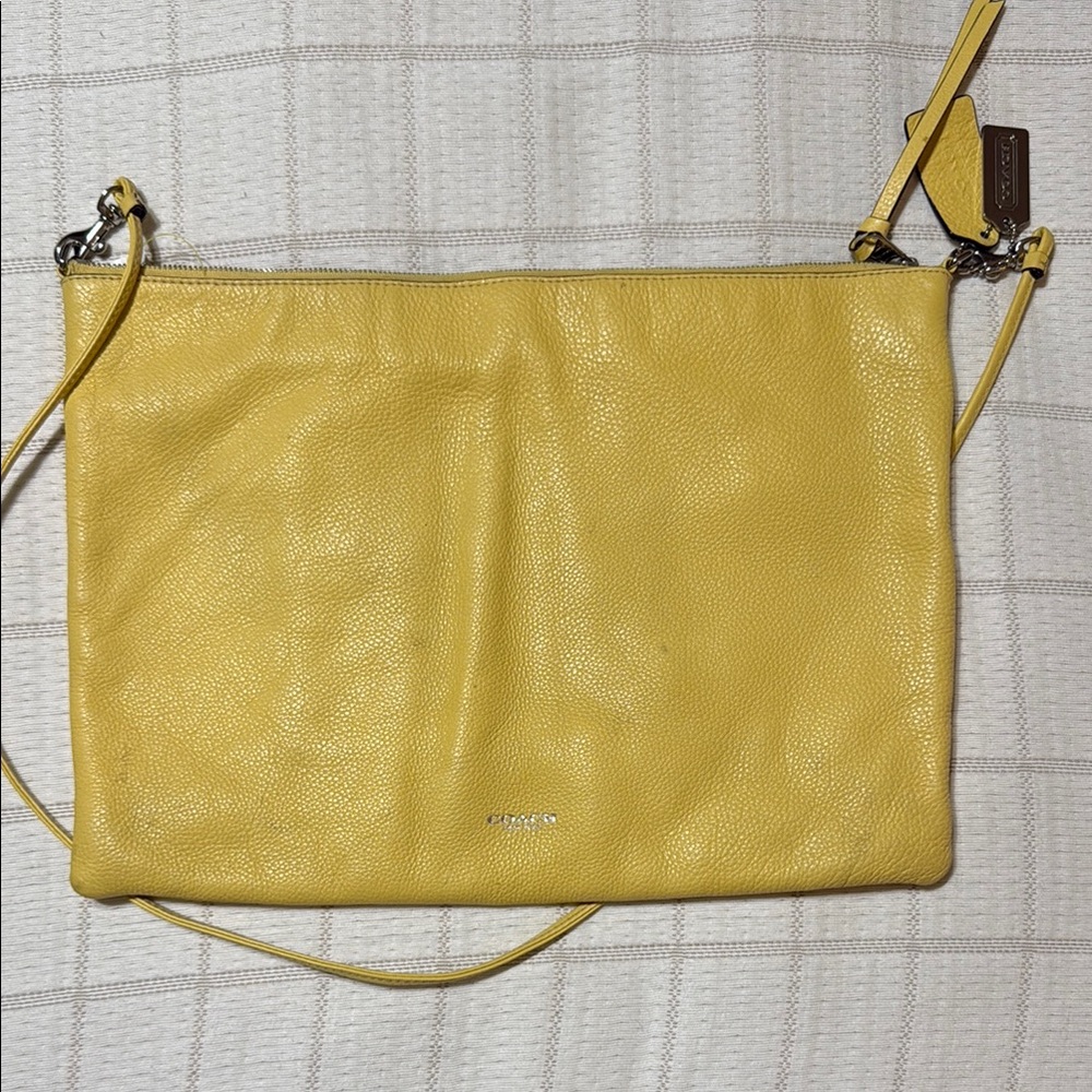 Coach Yellow Crossbody Bag with Gold Hardware GUC